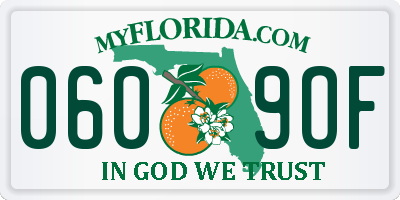FL license plate 0609OF