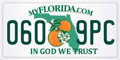 FL license plate 0609PC