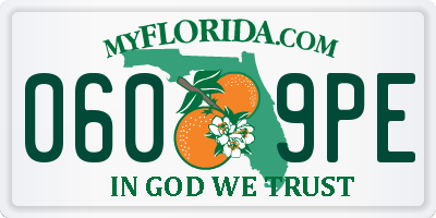 FL license plate 0609PE