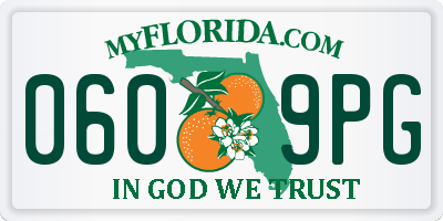 FL license plate 0609PG