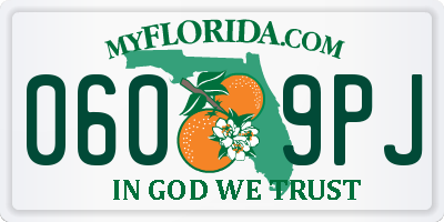 FL license plate 0609PJ