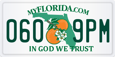 FL license plate 0609PM