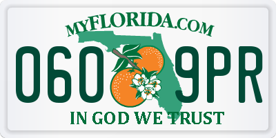 FL license plate 0609PR