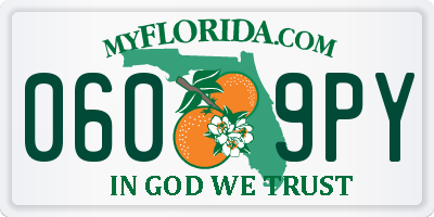 FL license plate 0609PY