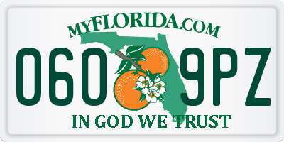 FL license plate 0609PZ