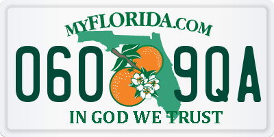 FL license plate 0609QA