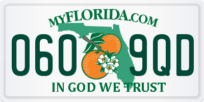 FL license plate 0609QD