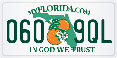 FL license plate 0609QL