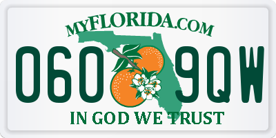 FL license plate 0609QW