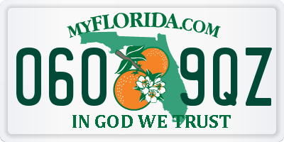 FL license plate 0609QZ