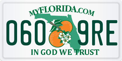 FL license plate 0609RE