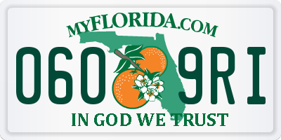 FL license plate 0609RI