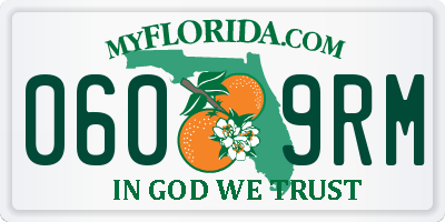 FL license plate 0609RM