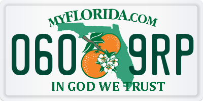 FL license plate 0609RP