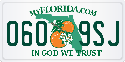 FL license plate 0609SJ