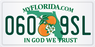 FL license plate 0609SL