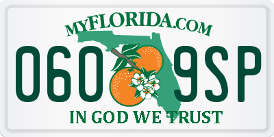FL license plate 0609SP