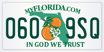 FL license plate 0609SQ