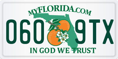 FL license plate 0609TX