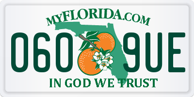 FL license plate 0609UE