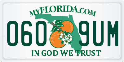 FL license plate 0609UM