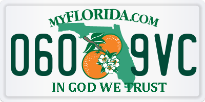 FL license plate 0609VC