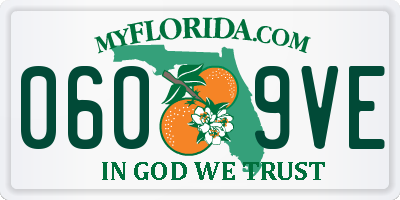 FL license plate 0609VE
