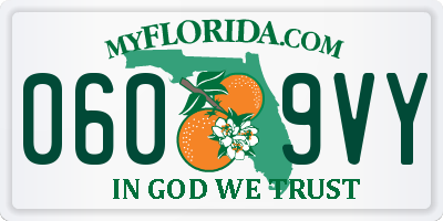 FL license plate 0609VY