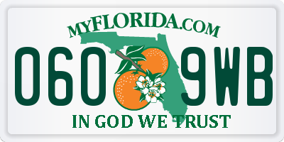 FL license plate 0609WB