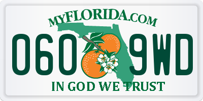 FL license plate 0609WD