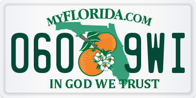 FL license plate 0609WI