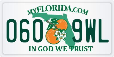 FL license plate 0609WL