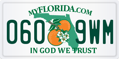 FL license plate 0609WM