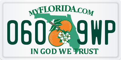 FL license plate 0609WP