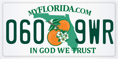 FL license plate 0609WR