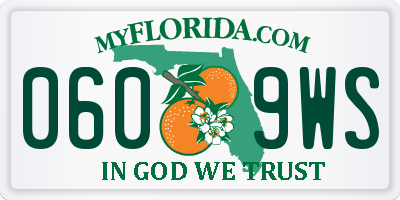 FL license plate 0609WS