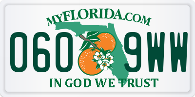 FL license plate 0609WW