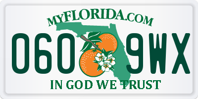 FL license plate 0609WX