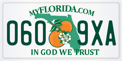 FL license plate 0609XA