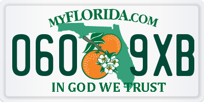 FL license plate 0609XB