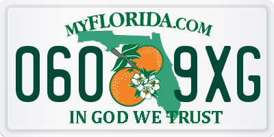 FL license plate 0609XG