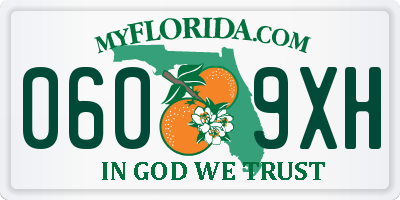 FL license plate 0609XH