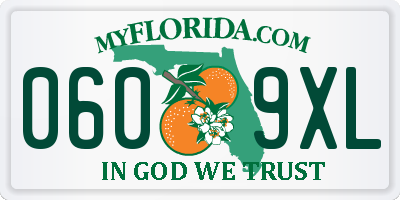 FL license plate 0609XL