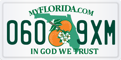 FL license plate 0609XM