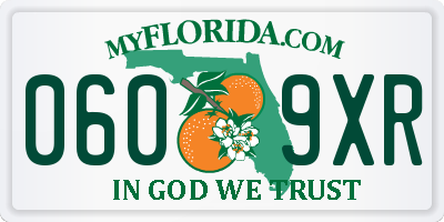 FL license plate 0609XR