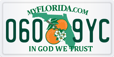 FL license plate 0609YC