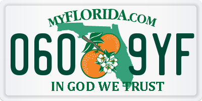 FL license plate 0609YF