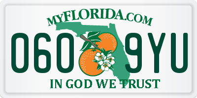 FL license plate 0609YU