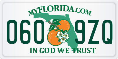 FL license plate 0609ZQ