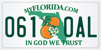 FL license plate 0610AL